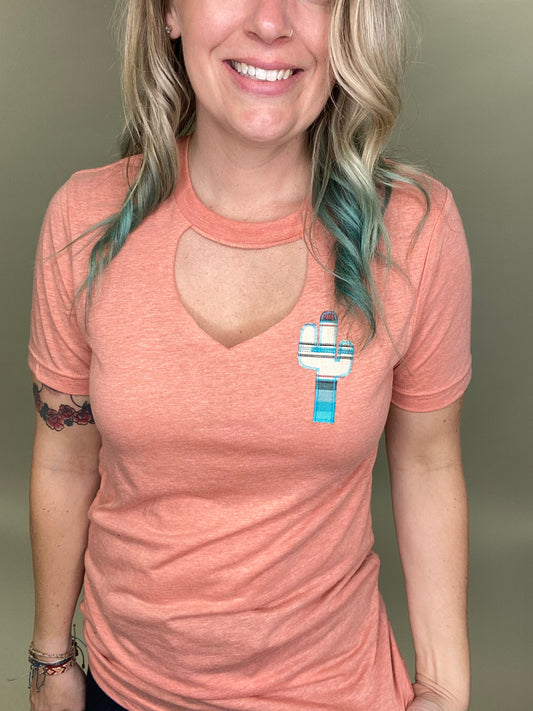 Dulce Cactus Key Hole Tee