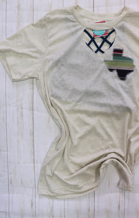 Noche Serape Key Hole Tee