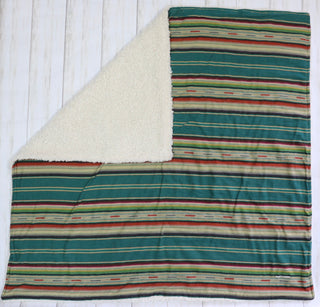 Navajo Serape Sherpa Blanket
