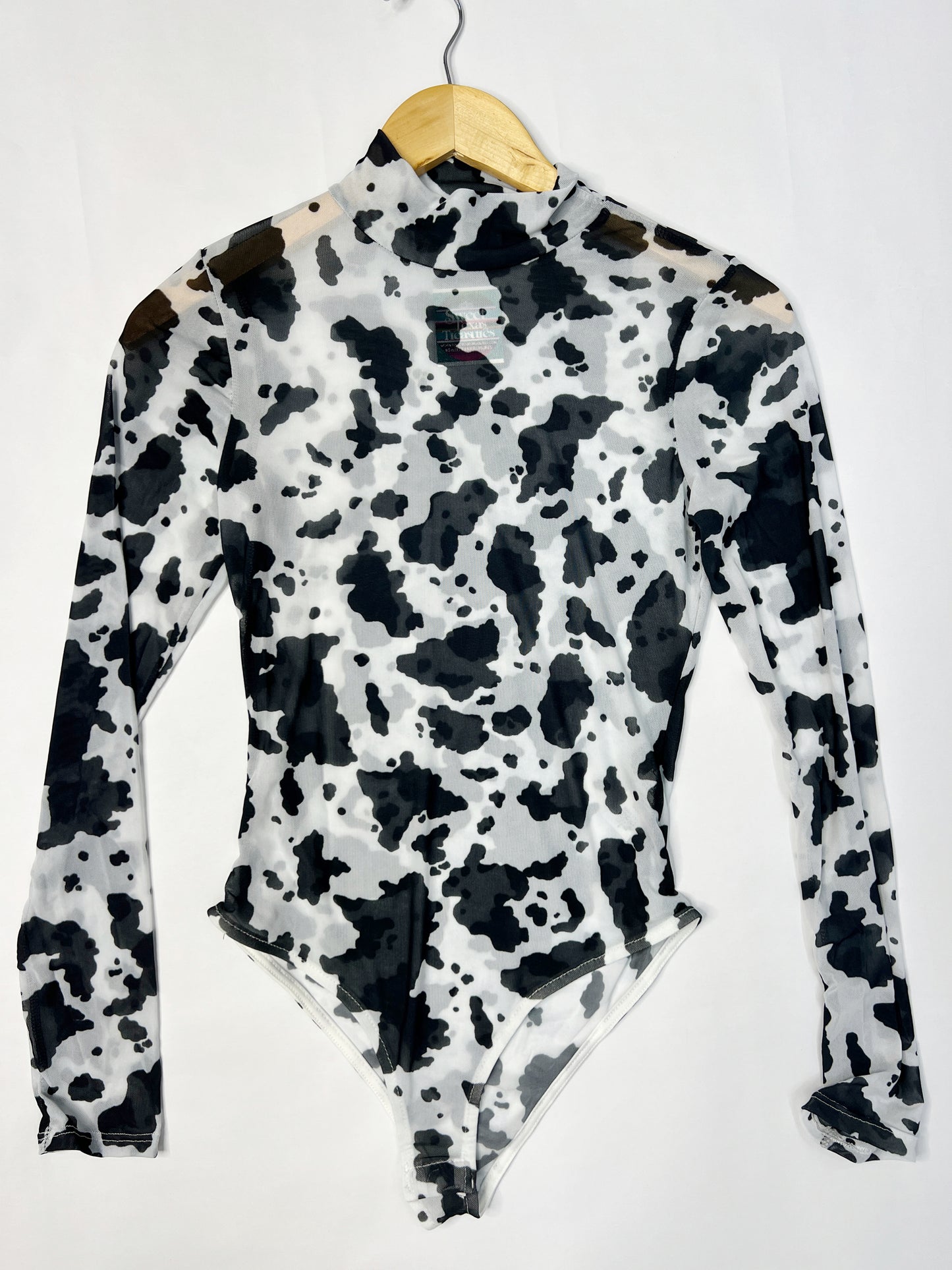 Last Call Cowprint Bodysuit [Black]