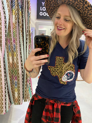 Leopard Houston Football Tee