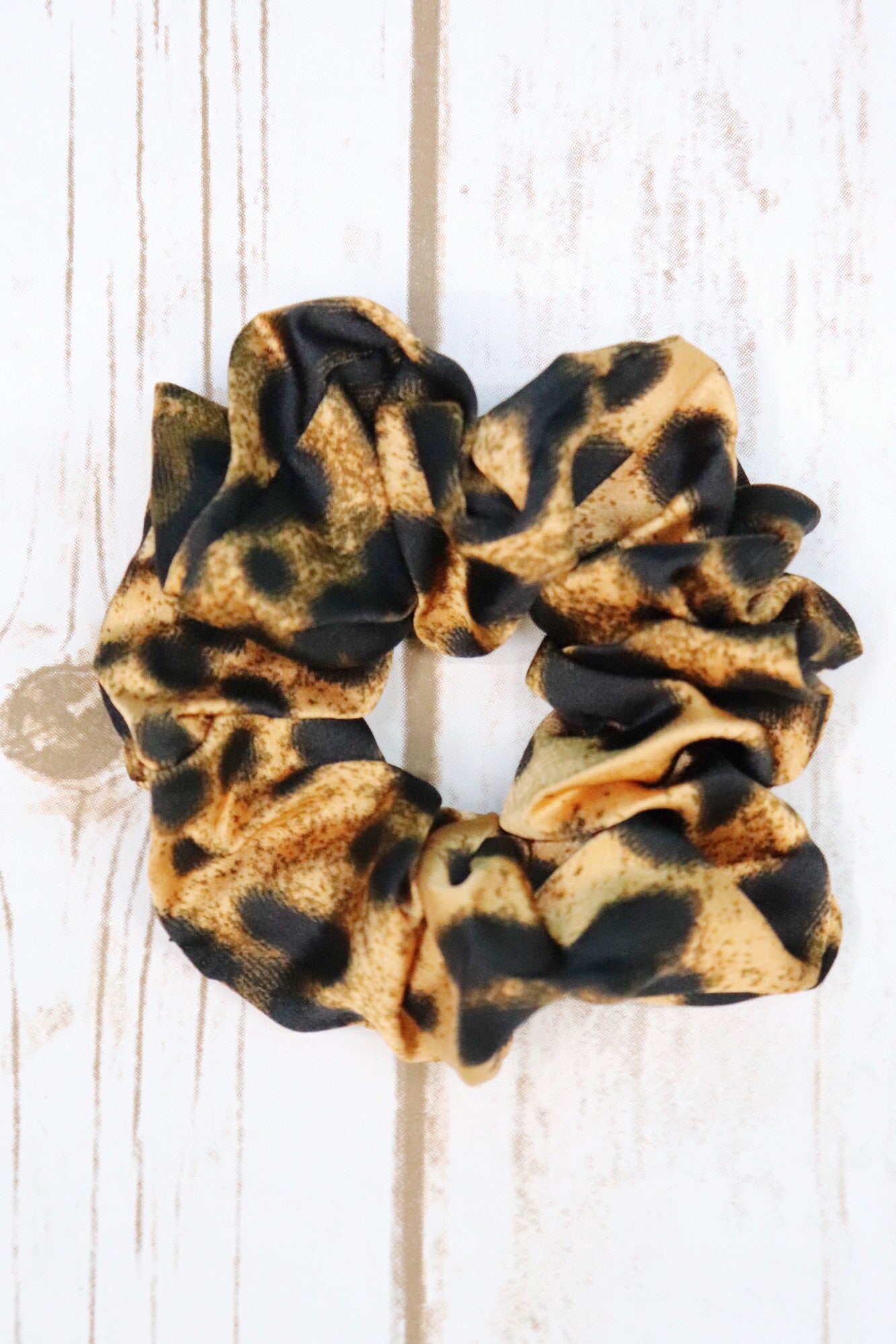 Silky Leopard Scrunchie