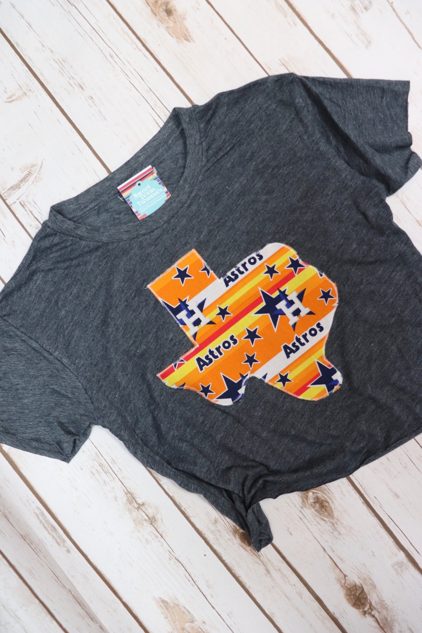 Throwback Astros Cropped Tee