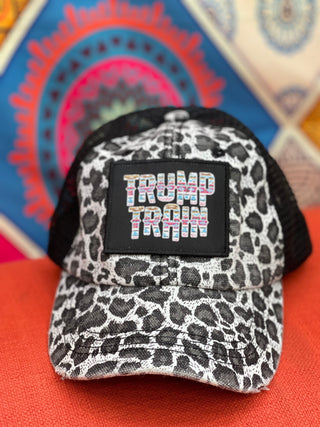 Trump Train Leopard Trucker Hat
