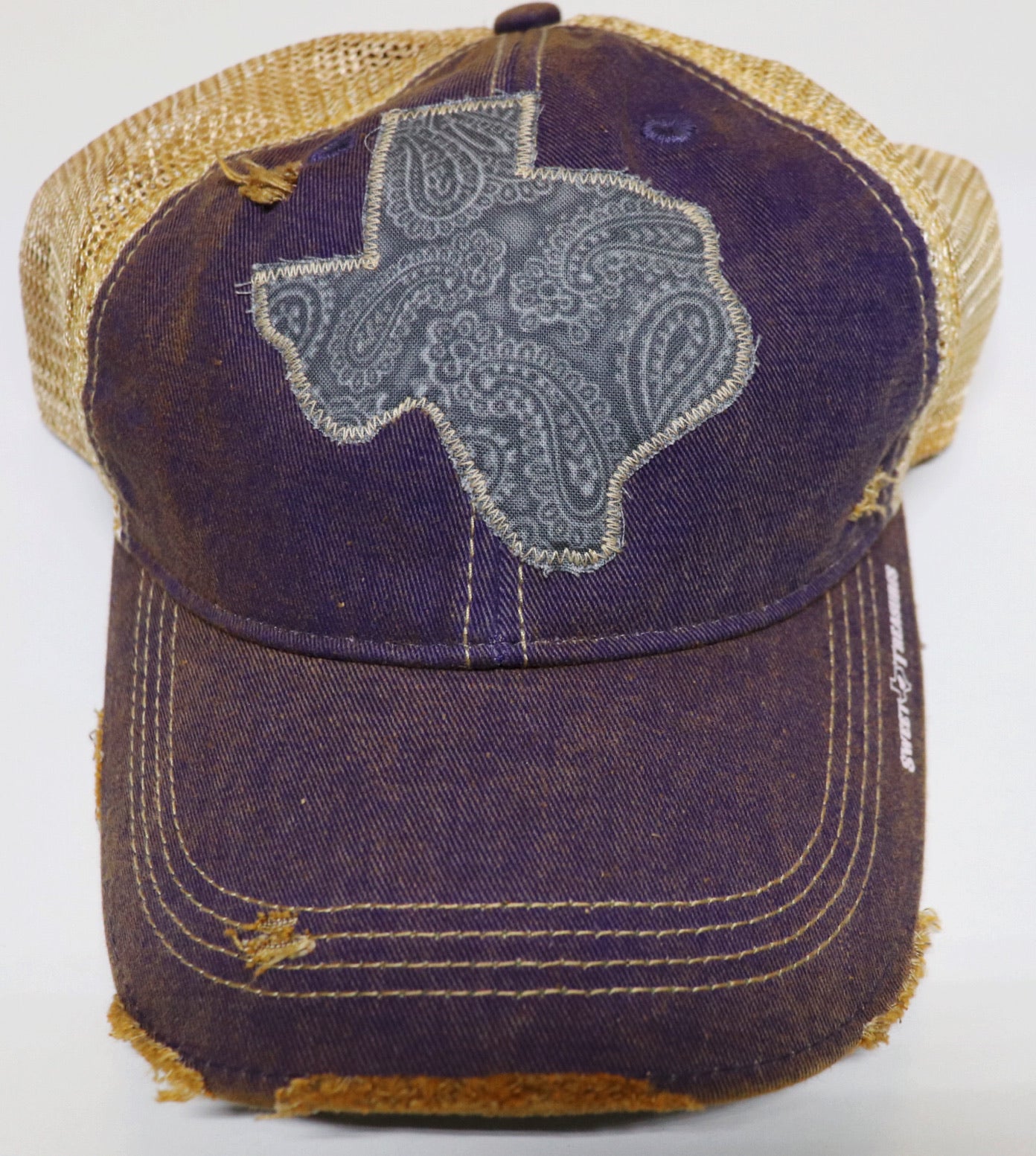 Silver Tooled Leather Dirty Trucker Hat