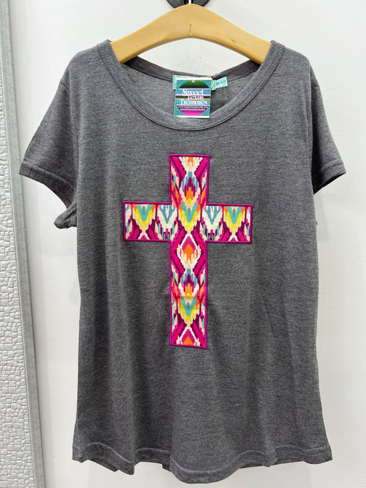 Last Call Aztec Cross Girl's Tee