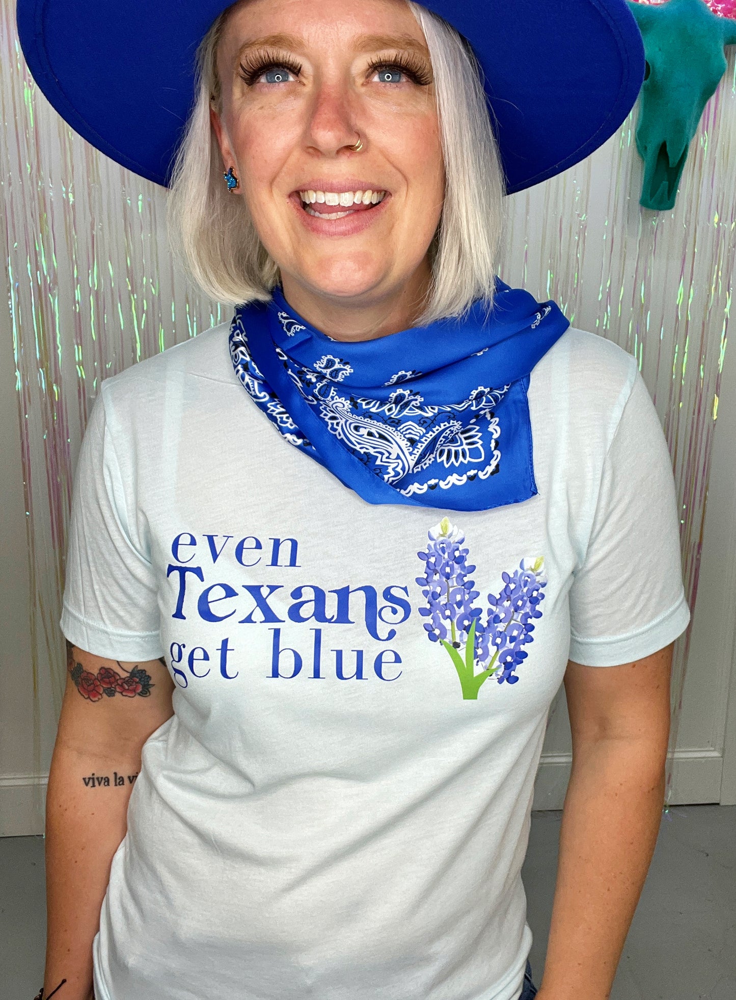 Even Texans Get Blue Tee