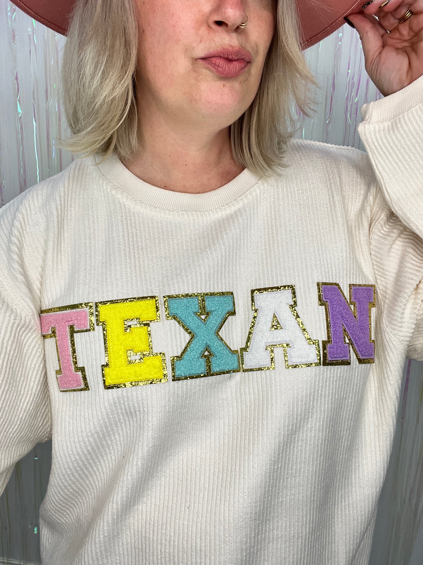 Last Call Varsity Letters Corded Pullover [Texan]