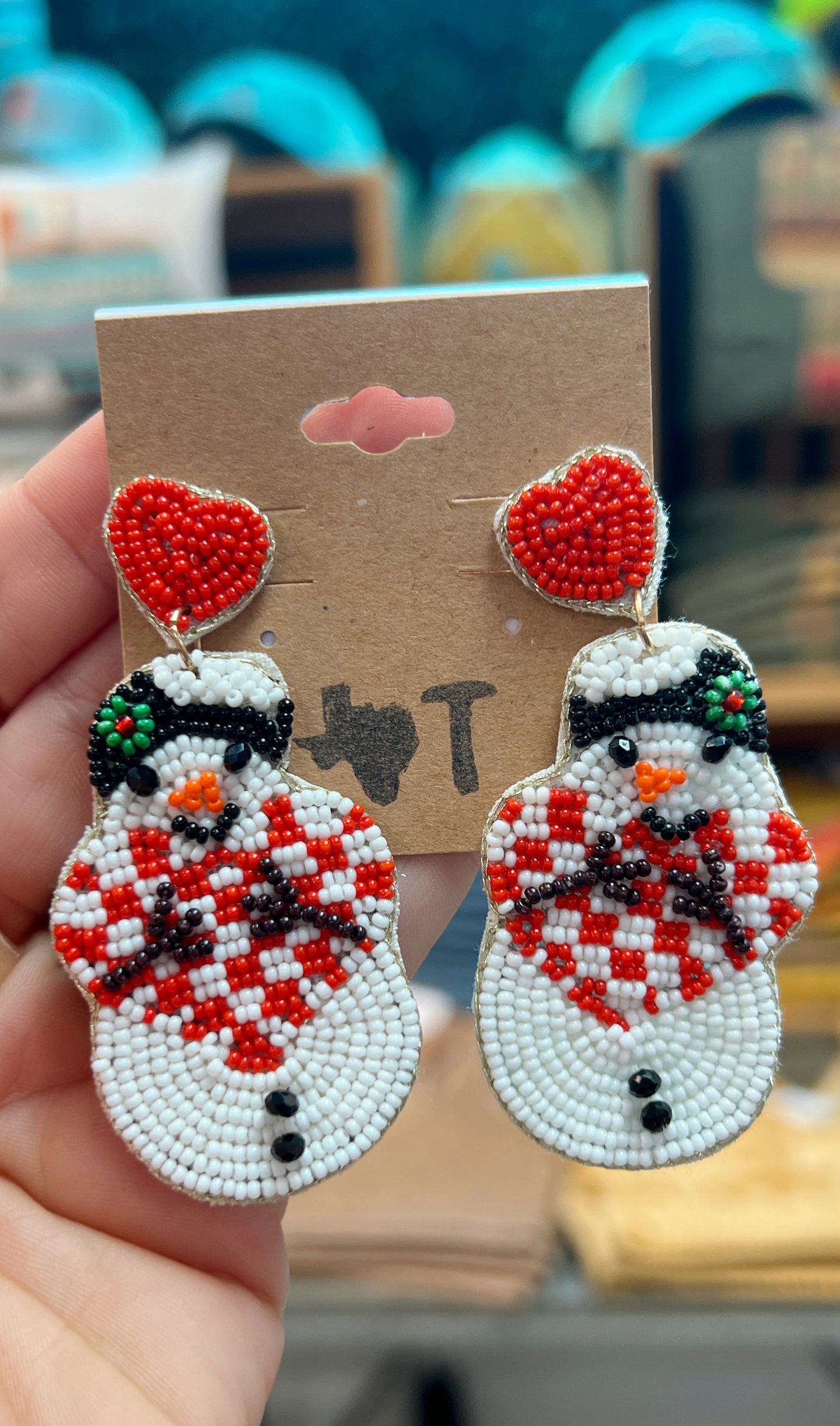 Huggable Lovable Snowman Earrings