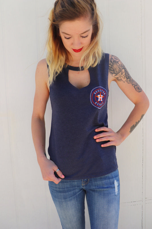 Astros Key Hole Tank [Navy]