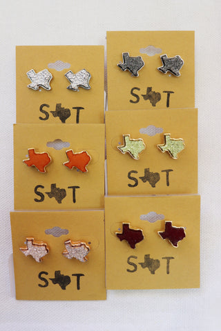 Druzy Texas Stud Earrings [4 Colors]