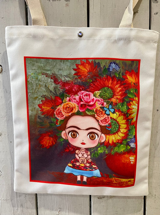 Surprise Frida Kahlo Portrait Tote [Assorted]