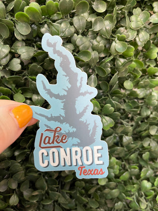 Lake Conroe Map Sticker