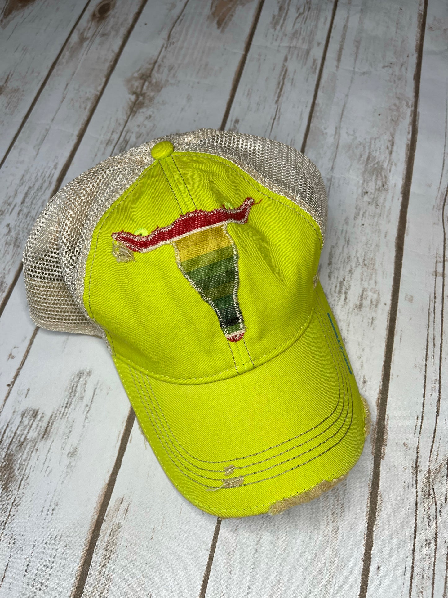 Guacamole Serape Dirty Trucker Hat