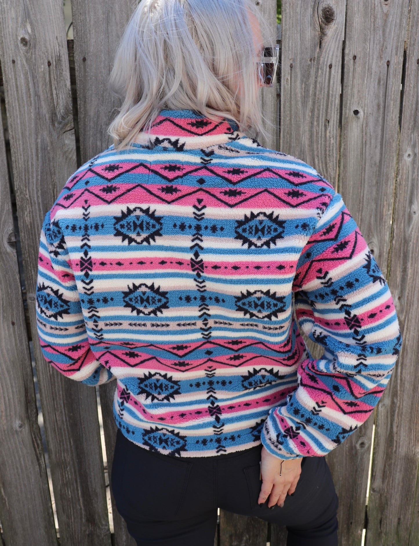 Last Call Saved By Tribal Cropped Pullover