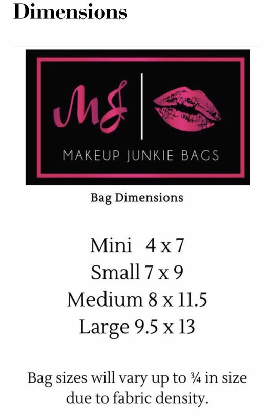 Nopal Serape Makeup Junkie Bags [4 Sizes]