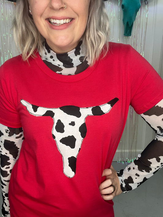 Cow Print T-shirt Dress
