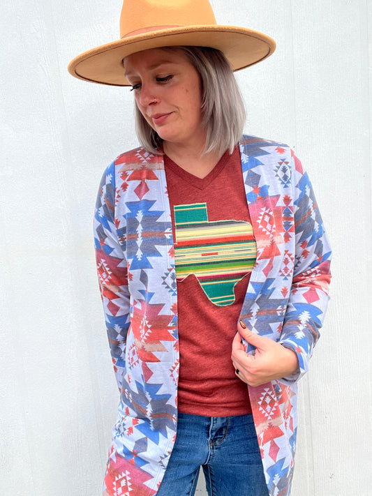 Aztec Gypsy Cardigan [Blue]