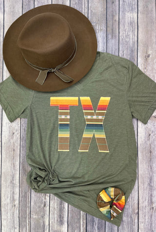 Sol Serape State Vneck Tee