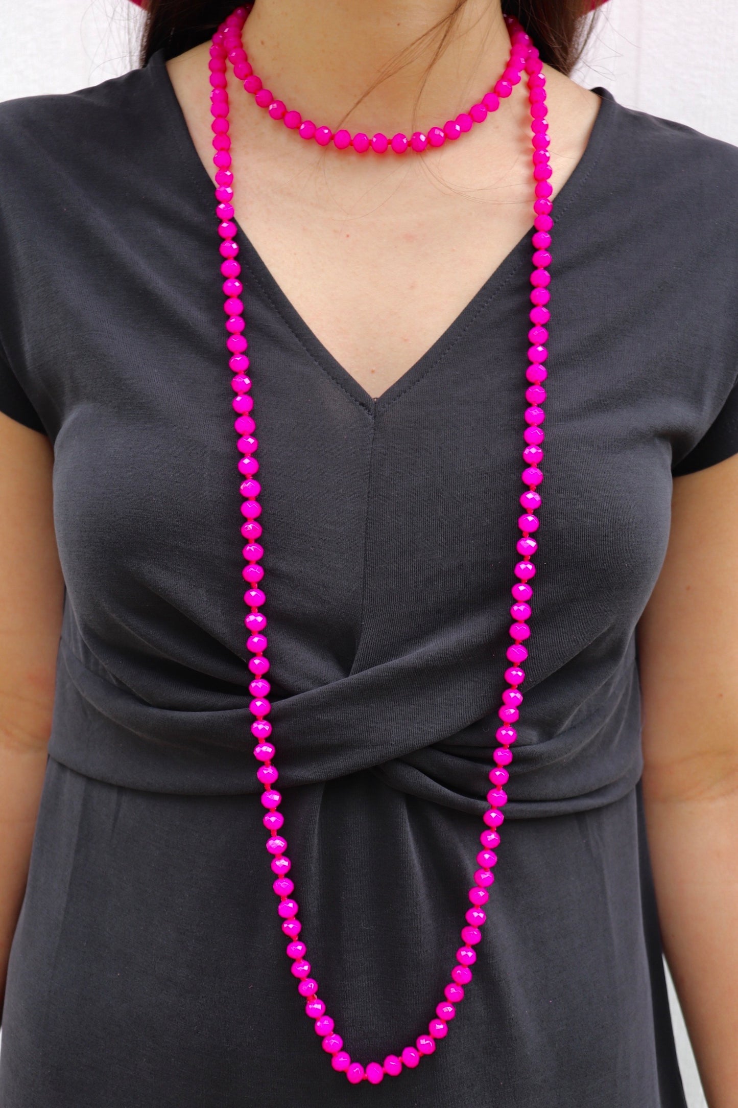 Double Down Bead Necklace [All Colors]