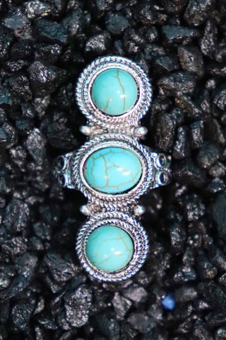 Turquoise Bling Rings
