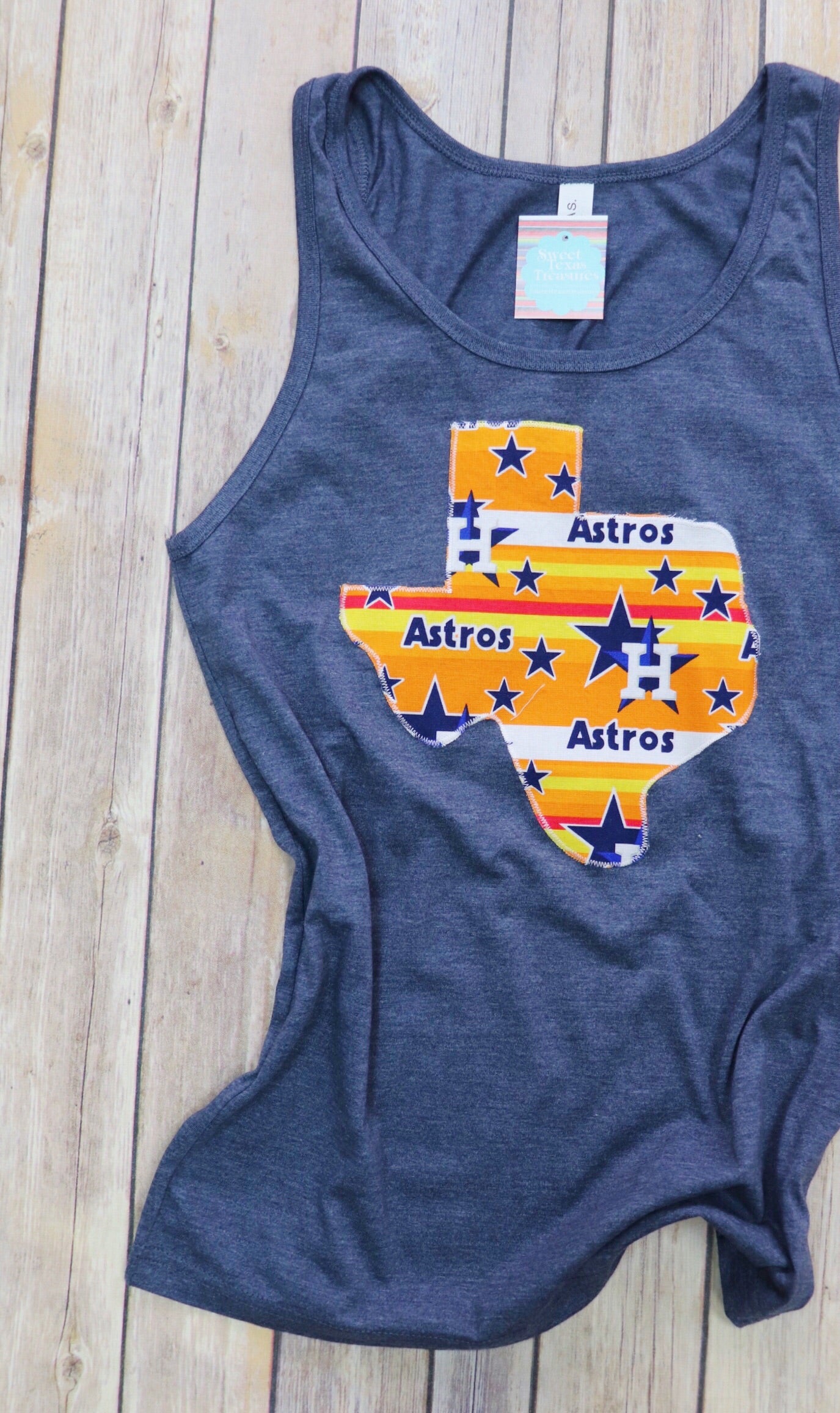 Astros key hole tank by Sweet Texas Treasures