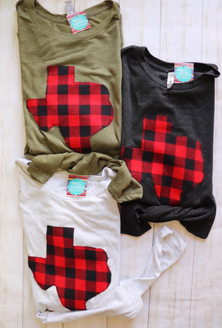 Buffalo Plaid Long Sleeve Tee