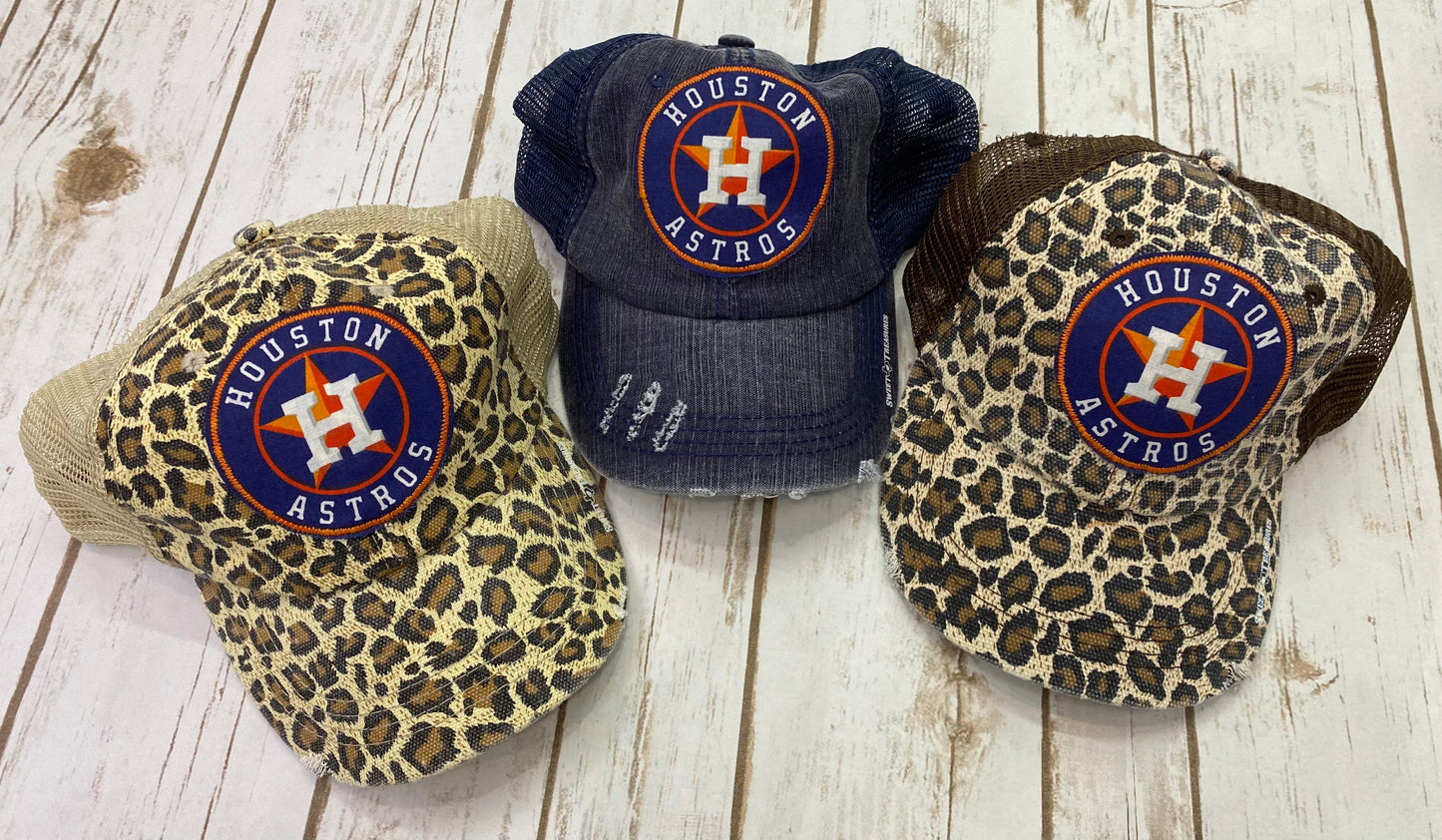 Houston Baseball Ponytail Trucker Hat