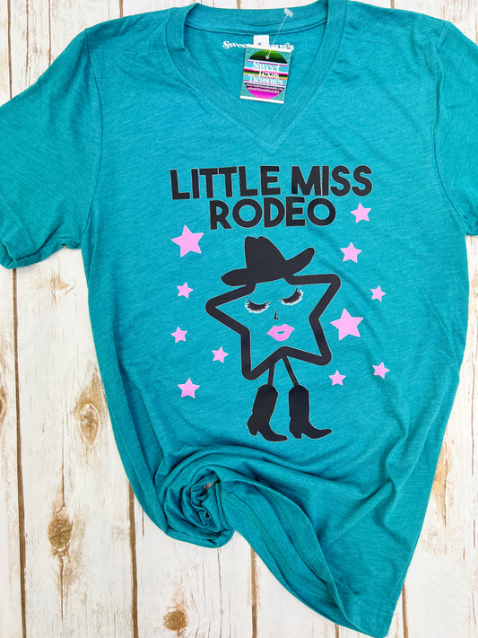 Little Miss Rodeo V-neck Tee