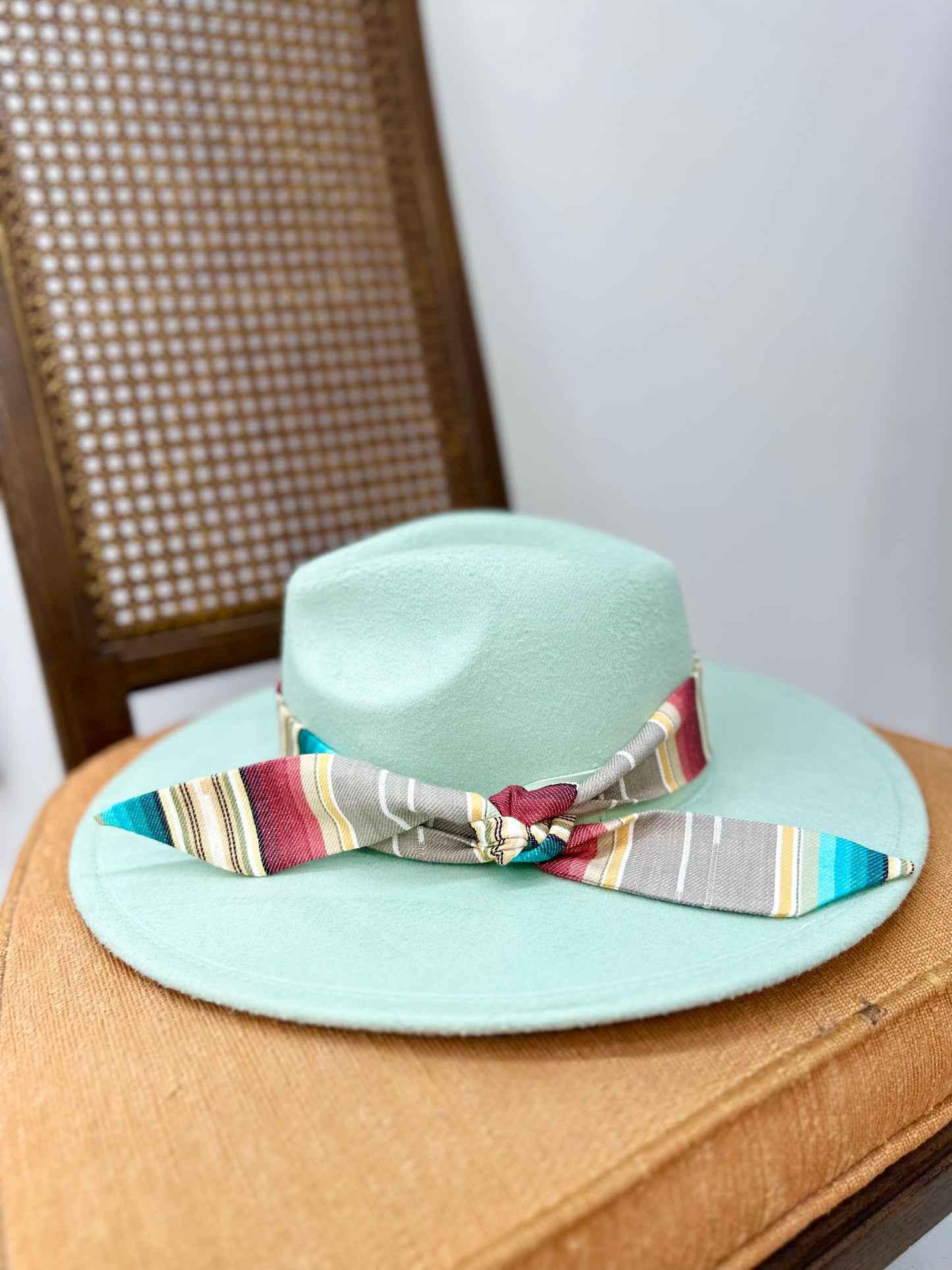Pretty Pleasant Mint Silverado Serape Hat