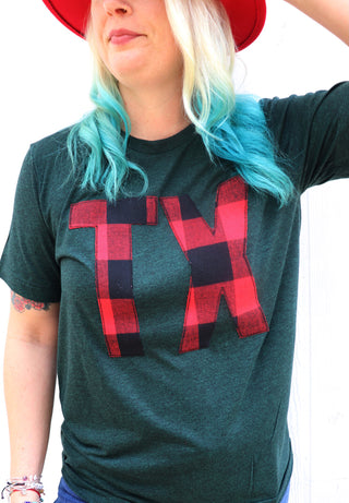 Buffalo Plaid State Crew Tee