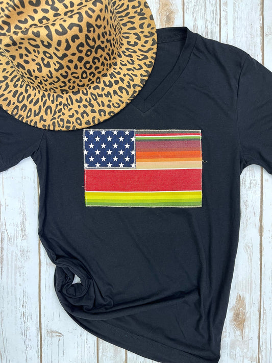 Guacamole Serape Flag Tee