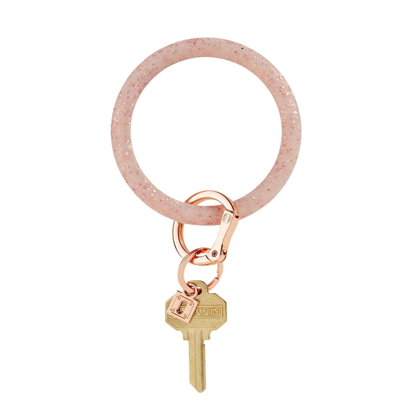 Big O Silicone Keychain [Rose Gold Confetti]