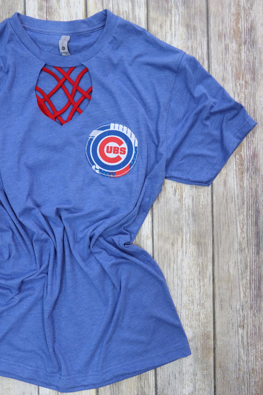Chicago Baseball Key Hole Tee