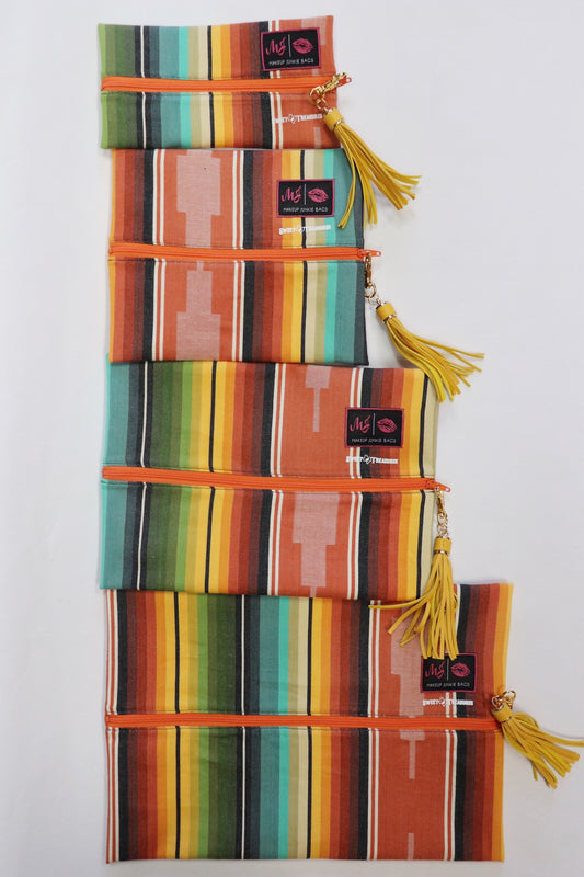 Playa Serape Makeup Junkie Bags [4 Sizes]