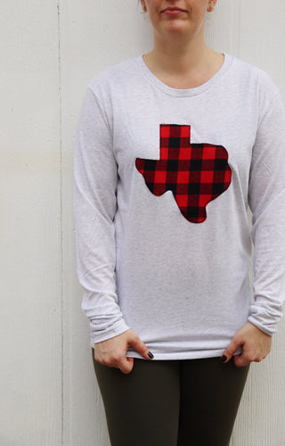 Buffalo Plaid Long Sleeve Tee