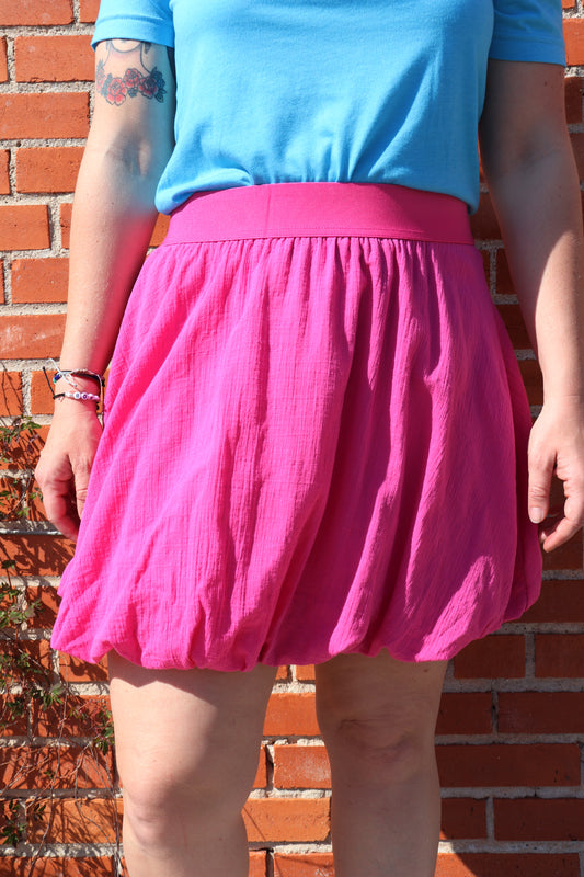 Main Street Bubble Skirt [Fuchsia]