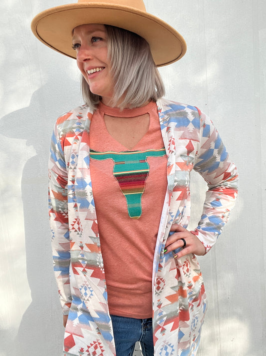 Aztec Gypsy Cardigan [Ivory]