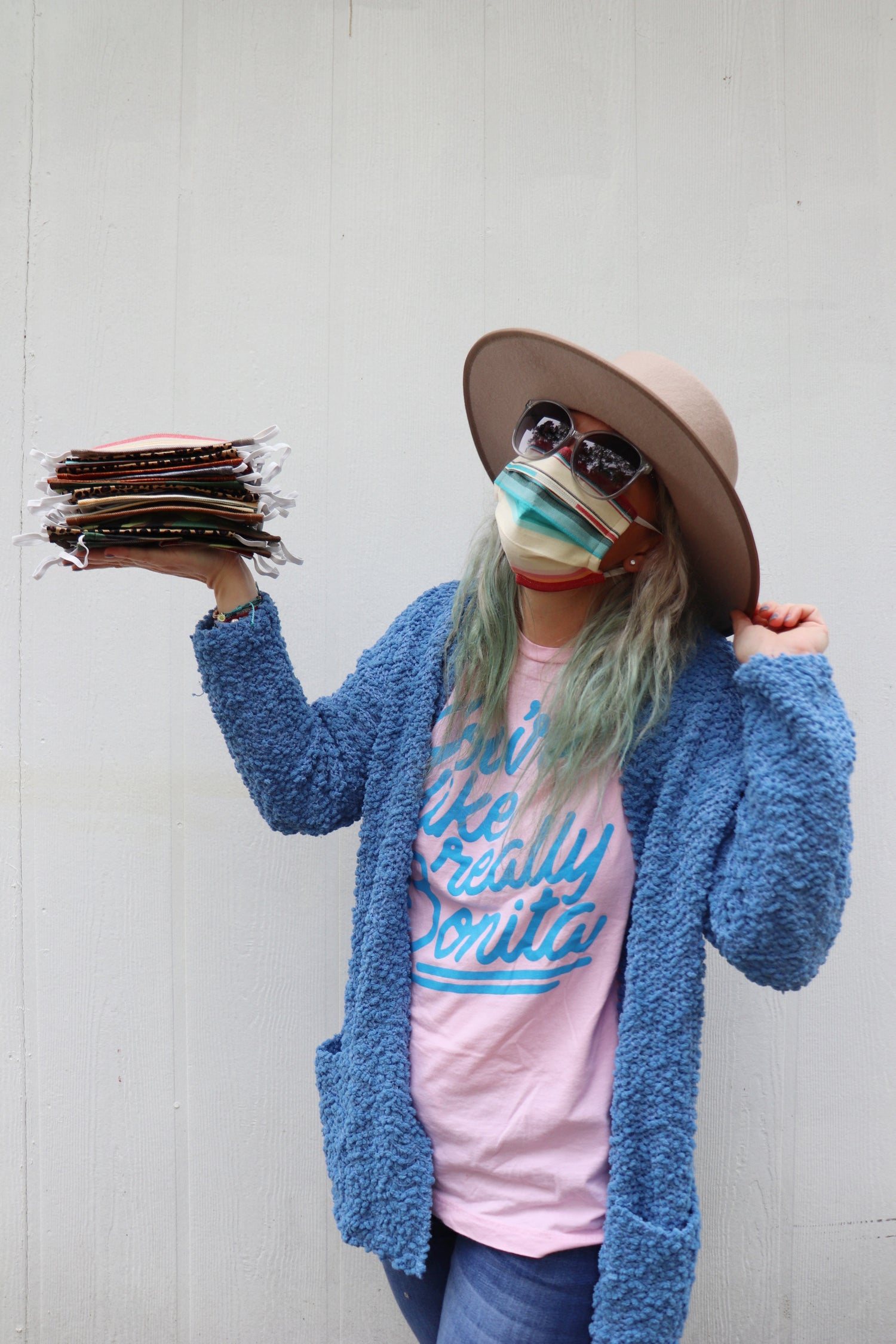 Dulce serape face mask