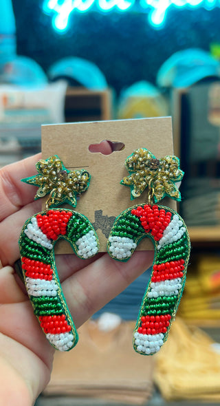 Christmas Candy Cane Earrings