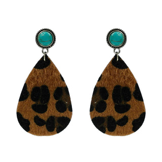 Livingston Leopard Teardrop Earrings