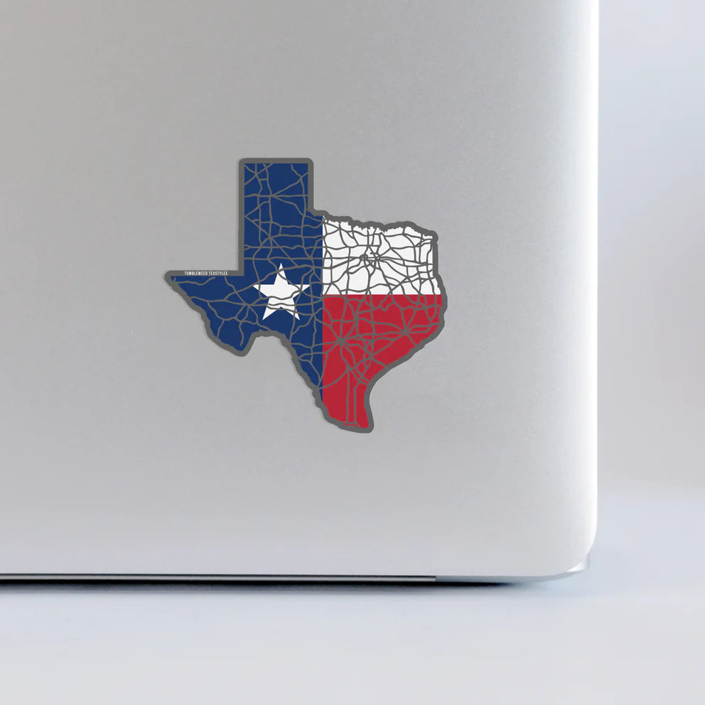 Texas Flag Road Trip Sticker