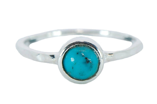Add some bling to your ring collection with this boho turquoise piece. Handcrafted with a semi-precious stone and sterling silver, this super-special spring style takes your look to the next level. Oh, and because each stone is all-natural, every ring is 100% unique
